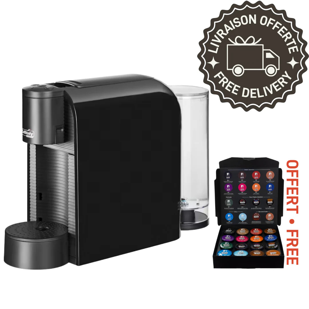 Caffitaly coffee machine | S36 black + tasting box
